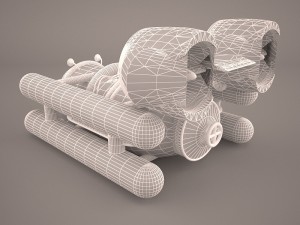 uss dallas ssn 700 with dry deck shelter Modelo 3D