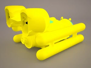 uss dallas ssn 700 with dry deck shelter 3D Model