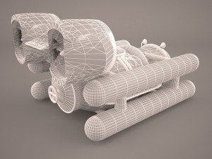 uss dallas ssn 700 with dry deck shelter Modelo 3D