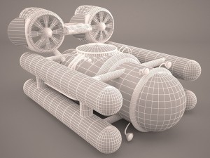 uss dallas ssn 700 with dry deck shelter Modelo 3D