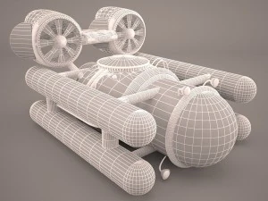 uss dallas ssn 700 with dry deck shelter 3D Model