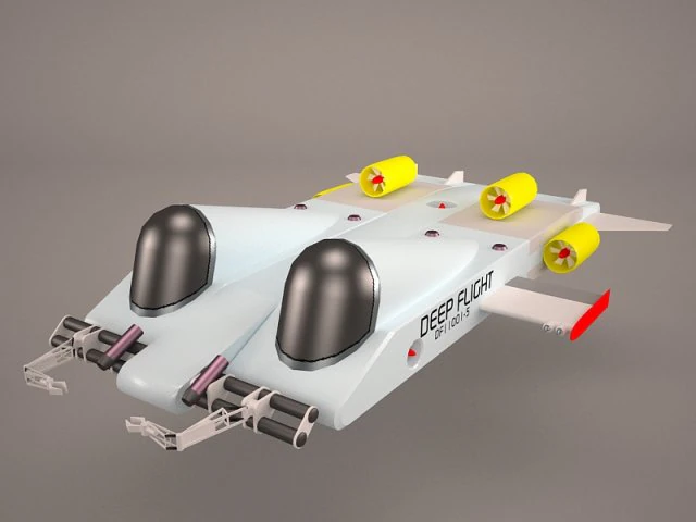 deep flight 3D Model .c4d .max .obj .3ds .fbx .stl .blend 