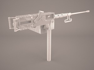 machine browning m2hb mounted 3D Model
