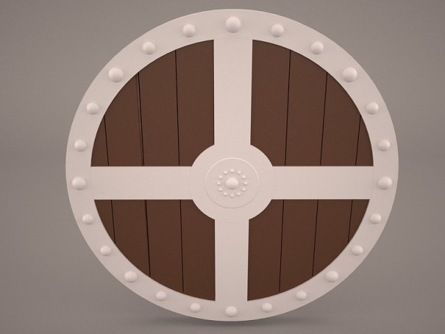 viking round shield 3Dモデル .c4d .max .obj .3ds .fbx .stl .blend 
