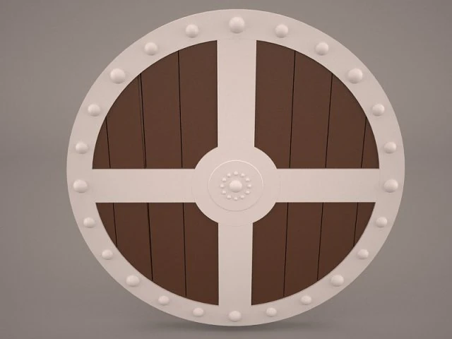viking round shield 3D Model .c4d .max .obj .3ds .fbx .stl .blend