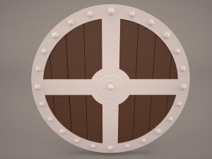 viking round shield Modelo 3D