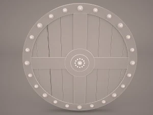 viking round shield 3D Model