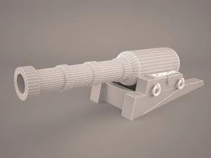 корабельна гармата 3D Модель
