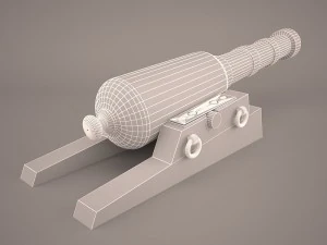 корабельна гармата 3D Модель