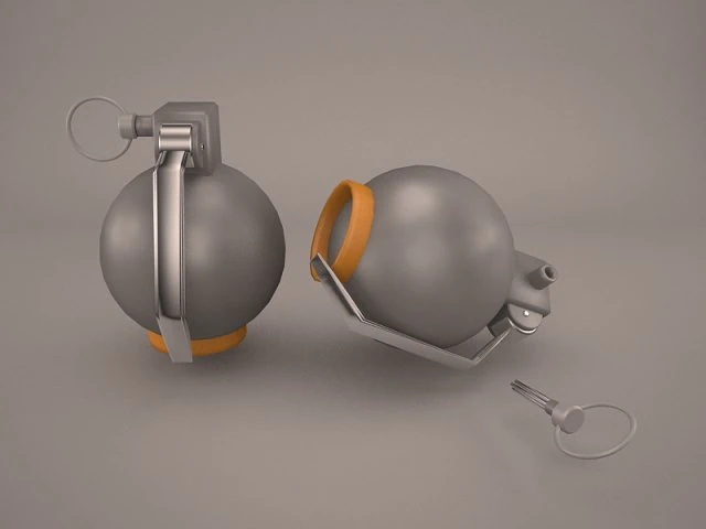 grenade Modèle 3D .c4d .max .obj .3ds .fbx .stl .blend 