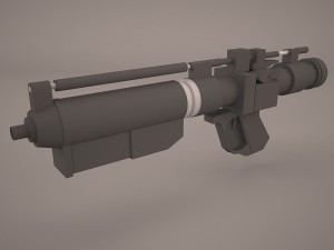 combat assault rifle fn scar l with devices 3D Model