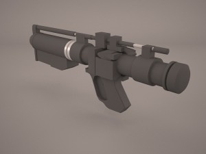 combat assault rifle fn scar l with devices 3Dモデル
