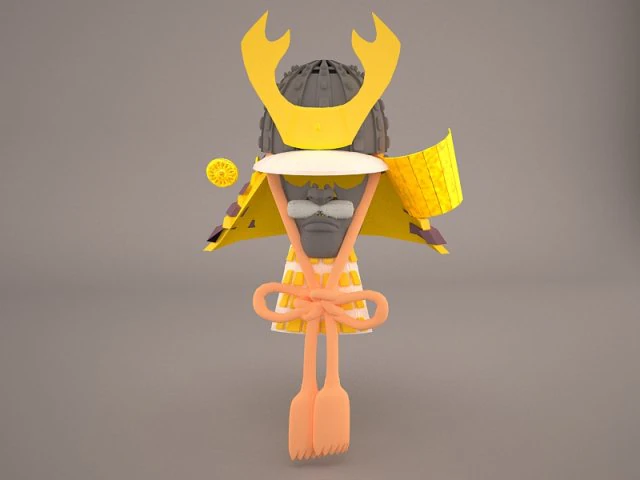 kabuto helmet 3D Model .c4d .max .obj .3ds .fbx .stl .blend 