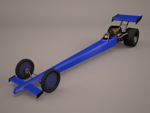 top fuel dragster Model 3D