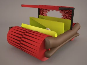 the flintstones car 1966 3D Model