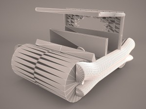 the flintstones car 1966 Modello 3D
