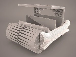 the flintstones car 1966 3D Model