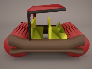 the flintstones car 1966 Modello 3D