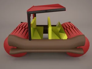 the flintstones car 1966 3D Model