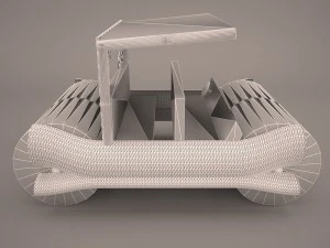 the flintstones car 1966 3D Model