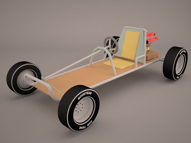 racing go-kart Modèle 3D .c4d .max .obj .3ds .fbx .stl .blend 