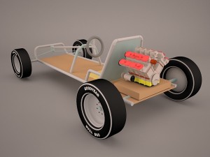 racing go-kart Modèle 3D