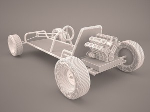 racing go-kart Modèle 3D