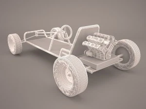 racing go-kart 3D Model