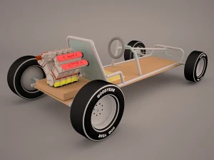 racing go-kart 3D Model