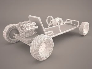 racing go-kart 3D Model
