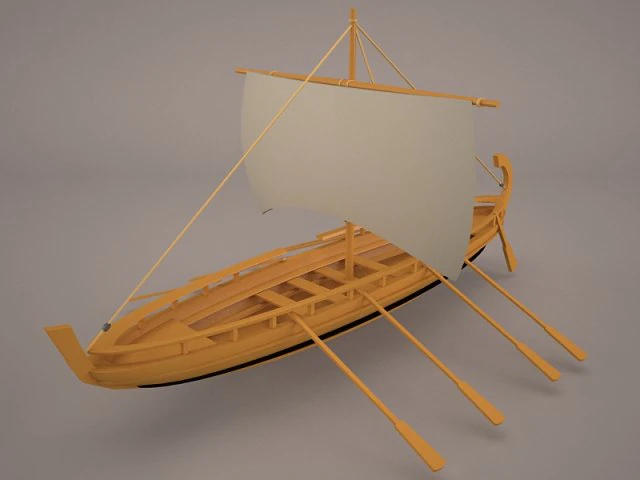 greek ancient boat 3D Model .c4d .max .obj .3ds .fbx .stl .blend
