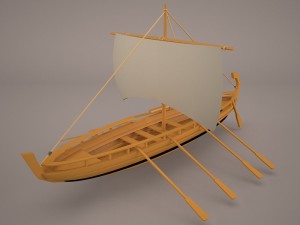 greek ancient boat 3D Model