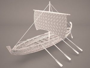 greek ancient boat 3D Модель