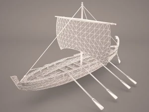 greek ancient boat 3D Model