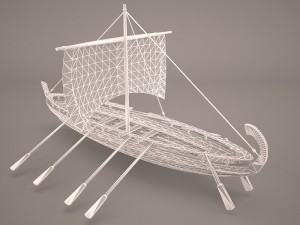 greek ancient boat 3D Модель