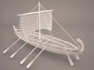 greek ancient boat 3D Model