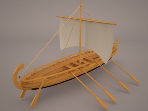 greek ancient boat 3D Модель