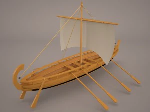 greek ancient boat 3D Model