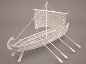 greek ancient boat 3D Модель