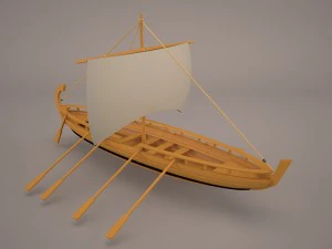 greek ancient boat 3D Model