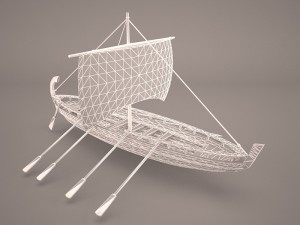greek ancient boat 3D Модель