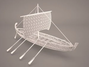greek ancient boat 3D Model