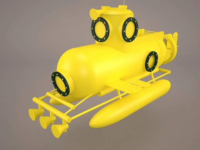 mini denizaltı 3D Model .c4d .max .obj .3ds .fbx .stl .blend 