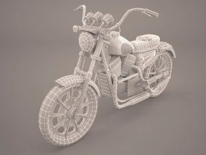 cruiser motorcycle generic 3D Model