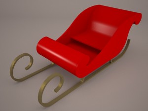 snow sled 3D Model