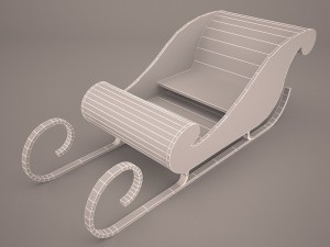 snow sled Model 3D