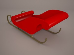 snow sled Model 3D