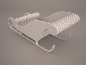snow sled Model 3D