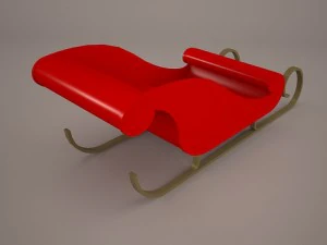 snow sled 3D Model