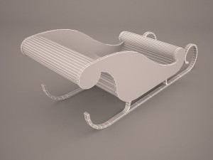 snow sled Model 3D